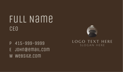 Peaceful Stone Stack Massage Business Card Image Preview