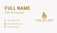 Abstract Golden Letter B Business Card Image Preview