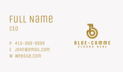 Abstract Golden Letter B Business Card Image Preview