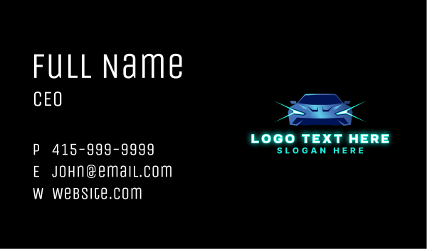 Sports Car Vehicle Light Business Card Design Image Preview