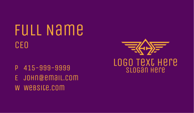 Golden Wings Badge Business Card