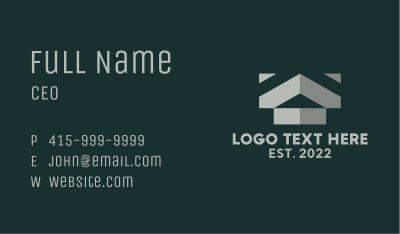 Real Estate Roofing Contractor  Business Card Image Preview