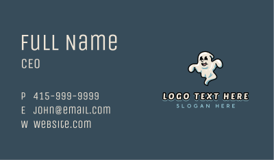 Ghost Spooky Spirit Business Card Image Preview