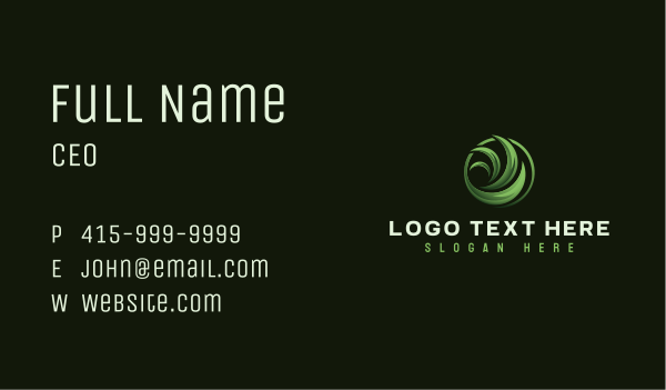 Organic Nature Leaf Business Card Design Image Preview