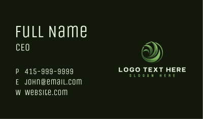 Organic Nature Leaf Business Card Image Preview