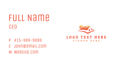 Sun Roofing Construction Business Card Image Preview