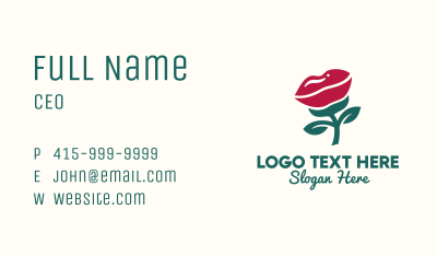 Lip Rose Flower Business Card Image Preview