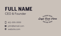 Elegant Retro Script Brand  Business Card Image Preview