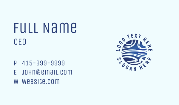 Abstract Wave Sphere Business Card Design Image Preview