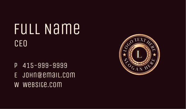 Premium Elite Academy Business Card Design