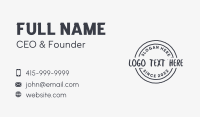 Rustic Circle Company Business Card Image Preview