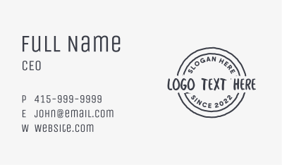Rustic Circle Company Business Card Image Preview