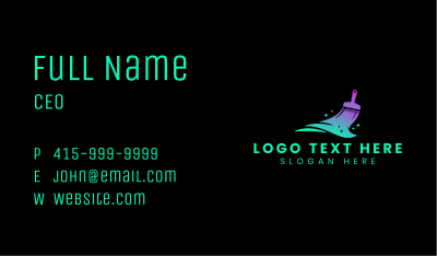 Brush Paint Contractor Business Card Image Preview