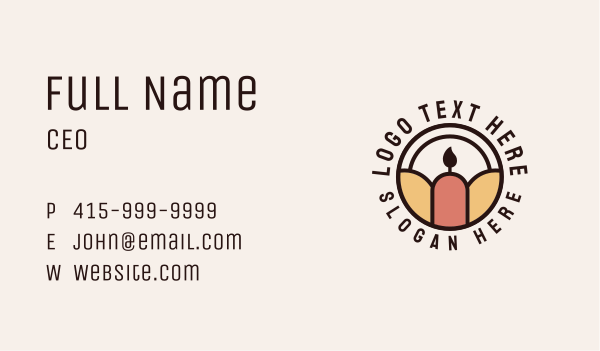 Wax Candle Badge Business Card Design Image Preview