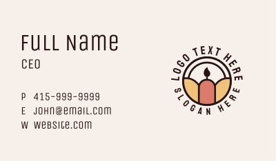 Wax Candle Badge Business Card Image Preview