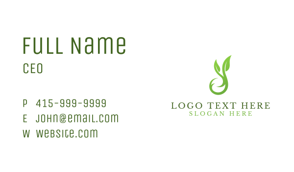 Garden Leaf Wellness  Business Card Design Image Preview