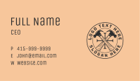 Hammer Carpentry Emblem Business Card Image Preview