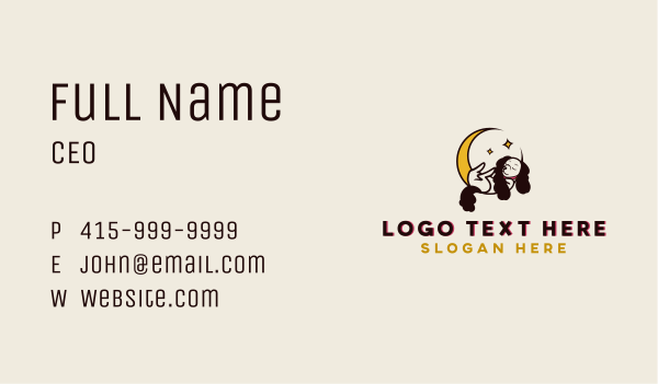 Sleeping Pet Dog Business Card Design Image Preview