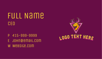 Stag Deer Gaming Business Card Image Preview