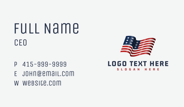 American National Flag Business Card Design Image Preview