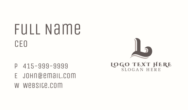 Script Wave Business Business Card Design Image Preview