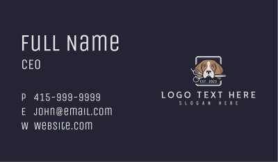 Dog Puppy Groomer Business Card Image Preview
