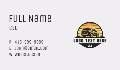 SUV Car Transportation Business Card Image Preview