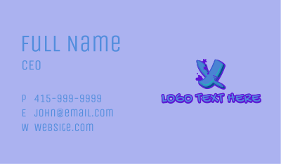 Graffiti Star Letter X Business Card Image Preview