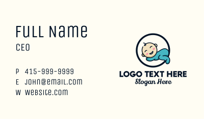 Smiling Baby Badge Business Card