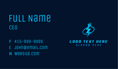 Lightning Plug Electric Business Card Image Preview