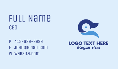 Blue Duck Animal Business Card Image Preview
