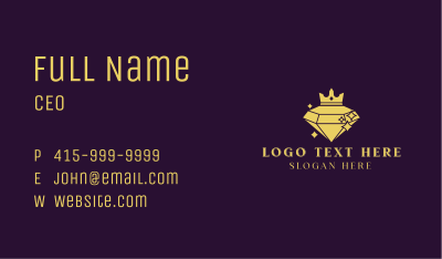 Diamond Crown Jewelry Business Card Image Preview