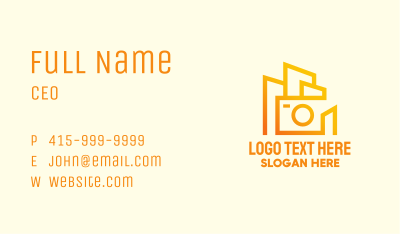 Modern Camera Building Business Card Image Preview