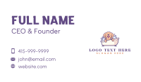 Golden Retriever Bathtub Business Card Design