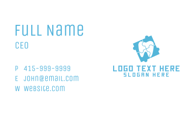 Jigsaw Dental Clinic Business Card Image Preview