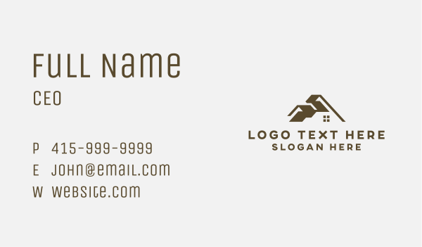 House Roof Realtor Business Card Design Image Preview