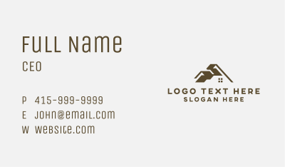 House Roof Realtor Business Card Image Preview