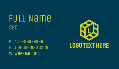 Yellow Polygon Company  Business Card Image Preview
