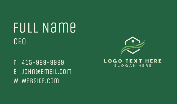 Eco Garden Landscaping Business Card Design Image Preview