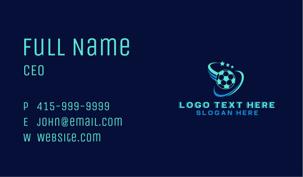 Soccer Ball Game Business Card Design Image Preview