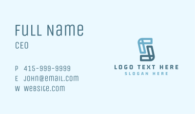 Blue Geometric Letter S  Business Card Image Preview