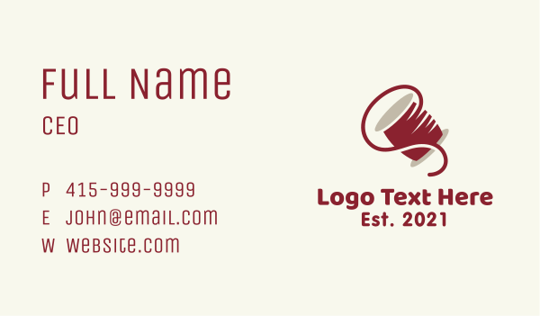 Red Thread Spool Business Card Design Image Preview