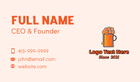 Minimalist Orange Beer Business Card Image Preview