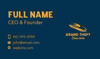 Golden Yacht Sail Boat  Business Card Image Preview