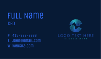 Round Corporate Waves  Business Card Image Preview