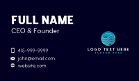 Abstract Ocean Wave Business Card Preview