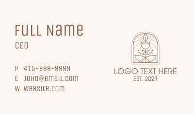 Brown Window Candle  Business Card Image Preview