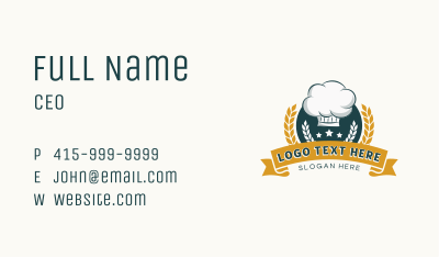 Chef Baker Hat Toque Business Card Image Preview
