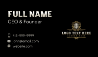 Lion Ornamental Shield Business Card Design