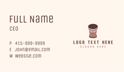 Musical Djembe Drum Business Card Image Preview